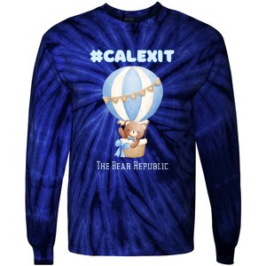 California Secession Calexit Bear Republic Tie-Dye Long Sleeve Shirt