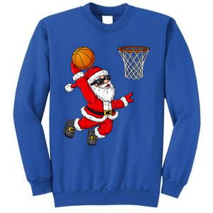 Christmas Santa Claus Dunking A Basketball Xmas Gift Sweatshirt