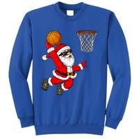 Christmas Santa Claus Dunking A Basketball Xmas Gift Sweatshirt