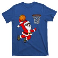 Christmas Santa Claus Dunking A Basketball Xmas Gift T-Shirt