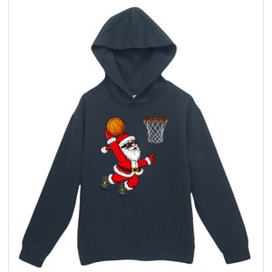 Christmas Santa Claus Dunking A Basketball Xmas Gift Urban Pullover Hoodie