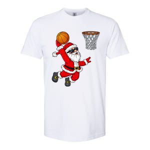 Christmas Santa Claus Dunking A Basketball Xmas Gift Softstyle CVC T-Shirt