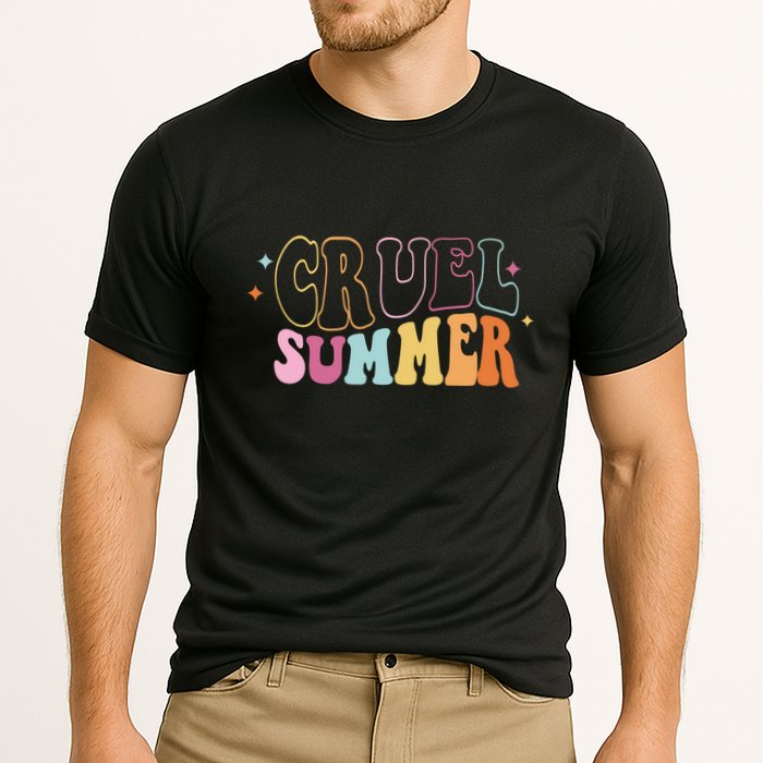 Cruel Summer Colorful Groovy Cooling Performance Crew T-Shirt