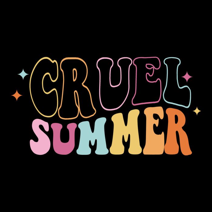 Cruel Summer Colorful Groovy Cooling Performance Crew T-Shirt