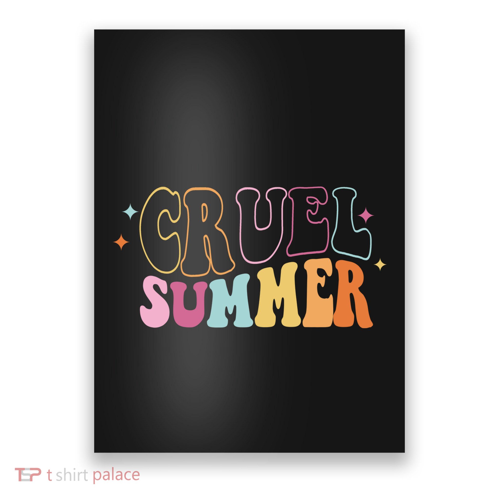 Cruel Summer Colorful Groovy Poster