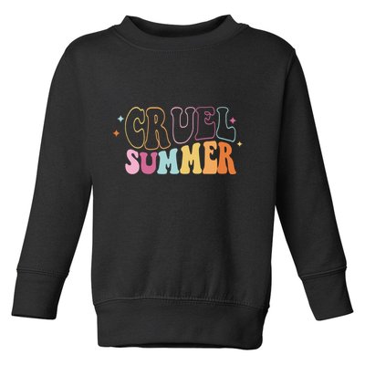 Cruel Summer Colorful Groovy Toddler Sweatshirt