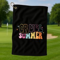 Cruel Summer Colorful Groovy Golf Towel