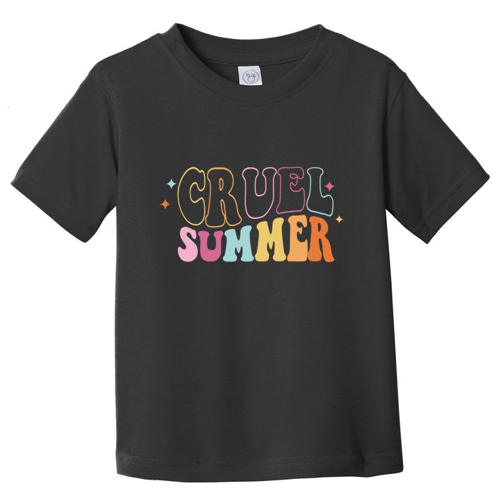 Cruel Summer Colorful Groovy Toddler T-Shirt