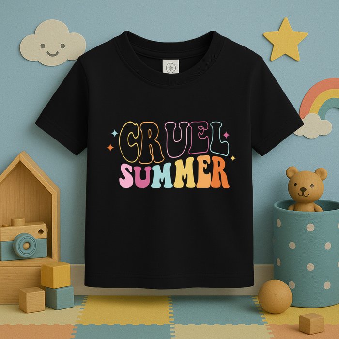 Cruel Summer Colorful Groovy Toddler T-Shirt