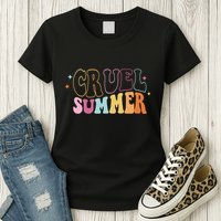 Cruel Summer Colorful Groovy Womens T-Shirt