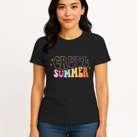 Cruel Summer Colorful Groovy Womens T-Shirt
