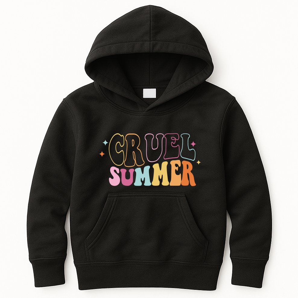 Cruel Summer Colorful Groovy Kids Hoodie