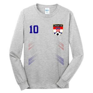 Croatia Soccer Croatian Football Retro 10 Jersey Tall Long Sleeve T-Shirt