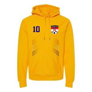 Croatia Soccer Croatian Football Retro 10 Jersey Premium Hoodie