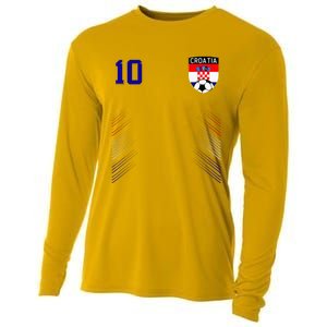 Croatia Soccer Croatian Football Retro 10 Jersey Cooling Performance Long Sleeve Crew