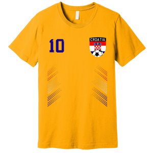 Croatia Soccer Croatian Football Retro 10 Jersey Premium T-Shirt