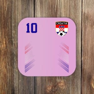 Croatia Soccer Croatian Football Retro 10 Jersey Coaster