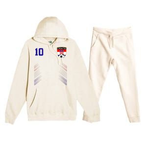 Croatia Soccer Croatian Football Retro 10 Jersey Premium Hooded Sweatsuit Set