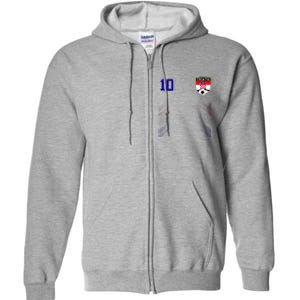 Croatia Soccer Croatian Football Retro 10 Jersey Full Zip Hoodie