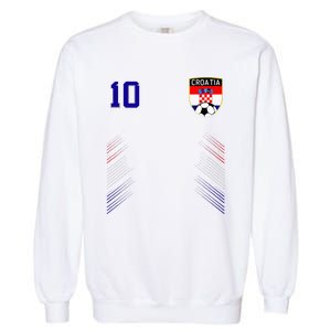 Croatia Soccer Croatian Football Retro 10 Jersey Garment-Dyed Sweatshirt