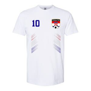 Croatia Soccer Croatian Football Retro 10 Jersey Softstyle CVC T-Shirt