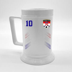 Croatia Soccer Croatian Football Retro 10 Jersey Beer Stein