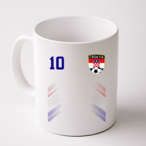 Croatia Soccer Croatian Football Retro 10 Jersey Coffee Mug