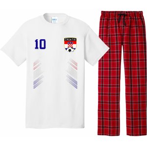 Croatia Soccer Croatian Football Retro 10 Jersey Pajama Set