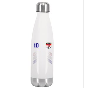 Croatia Soccer Croatian Football Retro 10 Jersey Stainless Steel Insulated Water Bottle