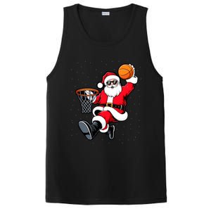 Christmas Santa Claus Dunking A Basketball Xmas Great Gift PosiCharge Competitor Tank