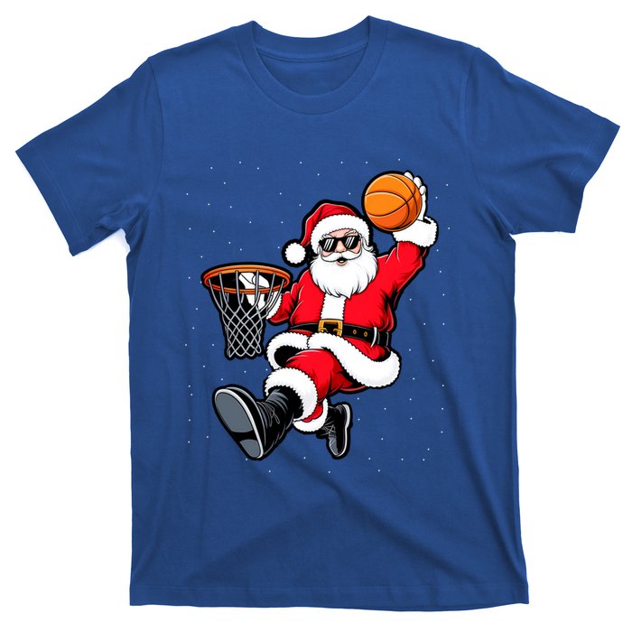 Christmas Santa Claus Dunking A Basketball Xmas Great Gift T-Shirt