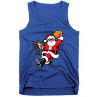 Christmas Santa Claus Dunking A Basketball Xmas Great Gift Tank Top