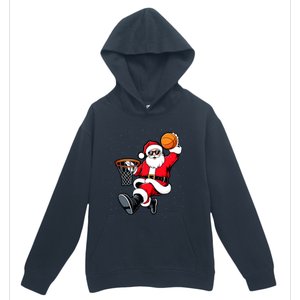 Christmas Santa Claus Dunking A Basketball Xmas Great Gift Urban Pullover Hoodie