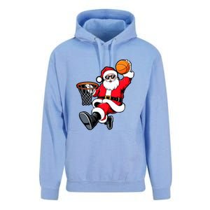 Christmas Santa Claus Dunking A Basketball Xmas Great Gift Unisex Surf Hoodie