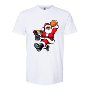 Christmas Santa Claus Dunking A Basketball Xmas Great Gift Softstyle CVC T-Shirt