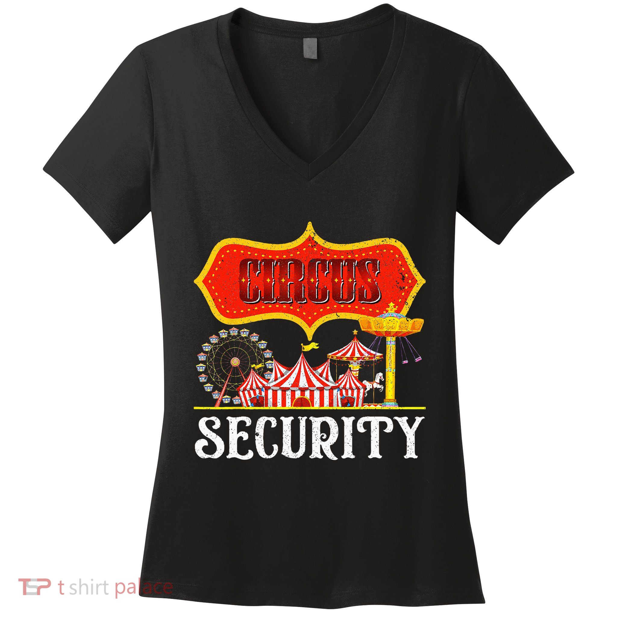Circus Security Carnival Costume Carny Event Staff Circus Women's V-Neck T-Shirt