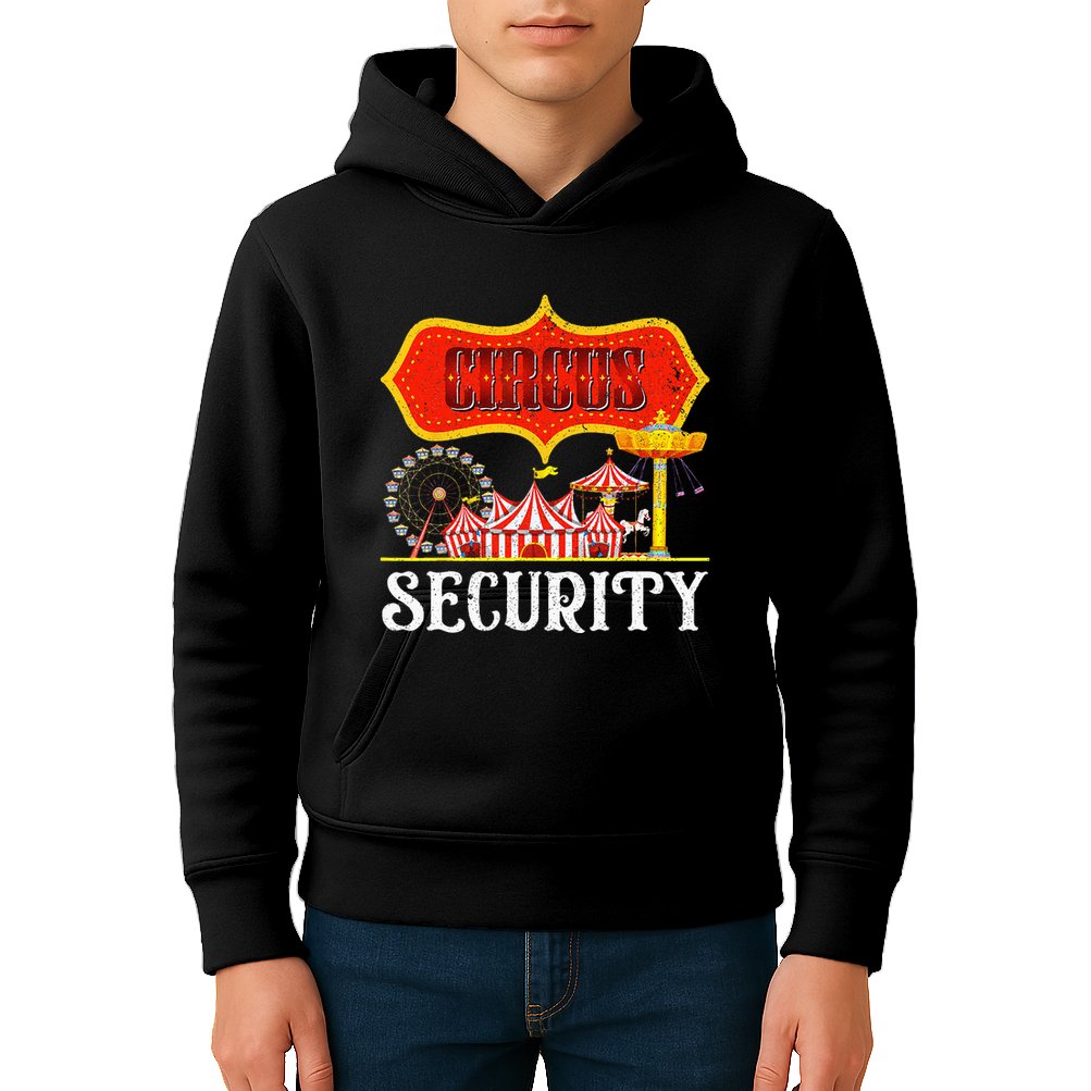 Circus Security Carnival Costume Carny Event Staff Circus Kids Hoodie