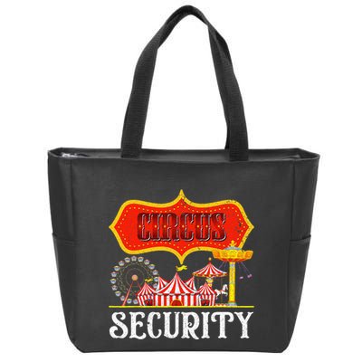 Circus Security Carnival Costume Carny Event Staff Circus Zip Tote Bag
