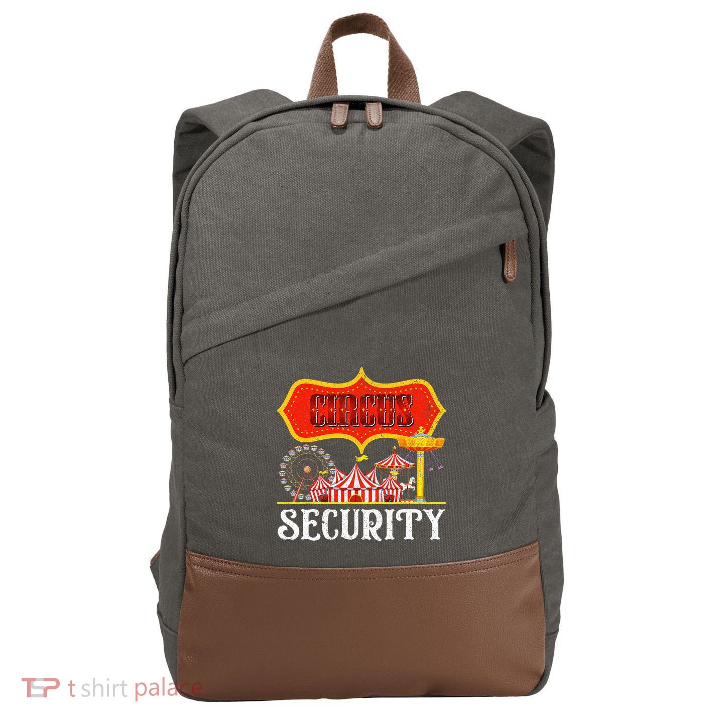 Circus Security Carnival Costume Carny Event Staff Circus Cotton Canvas Backpack