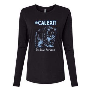 California Secession Calexit Bear Republic Womens Cotton Relaxed Long Sleeve T-Shirt