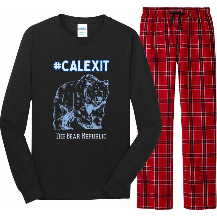 California Secession Calexit Bear Republic Long Sleeve Pajama Set