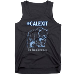 California Secession Calexit Bear Republic Tank Top