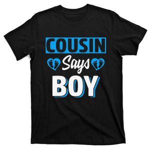 Cousin Says Cute Gender Reveal Team Blue Baby Party T-Shirt