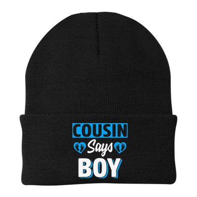 Cousin Says Cute Gender Reveal Team Blue Baby Party Beanie