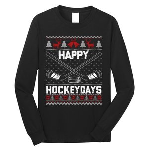 Christmas Santa Claus Player Ice Hockey Funny Long Sleeve Shirt