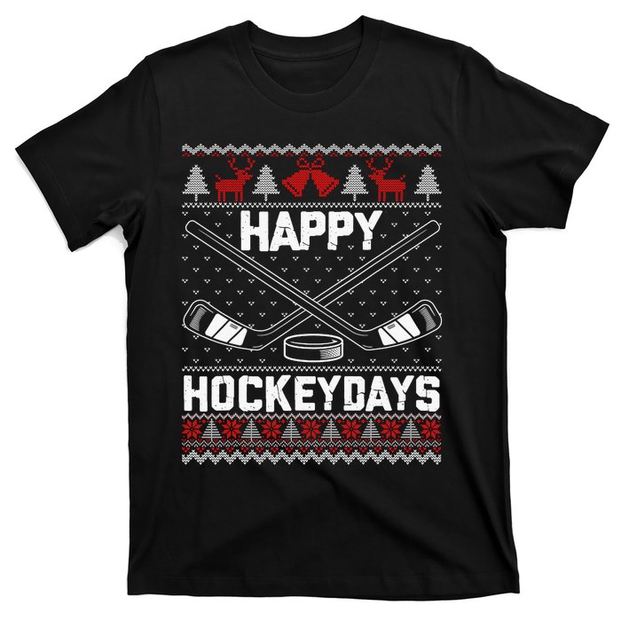 Christmas Santa Claus Player Ice Hockey Funny T-Shirt