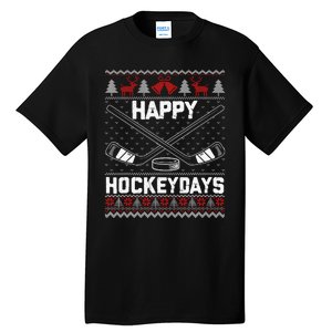 Christmas Santa Claus Player Ice Hockey Funny Tall T-Shirt