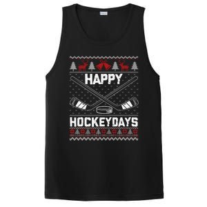 Christmas Santa Claus Player Ice Hockey Funny PosiCharge Competitor Tank