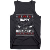 Christmas Santa Claus Player Ice Hockey Funny Tank Top