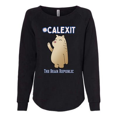 California Secession Calexit Bear Republic Womens California Wash Sweatshirt